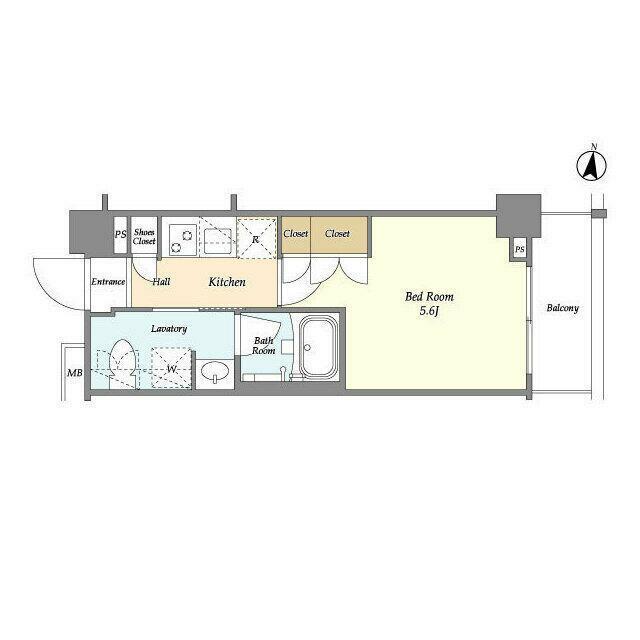 ARKMARK西小山(1K/3階)の間取り写真