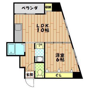 サニーコート塩草(1LDK/2階)の間取り写真