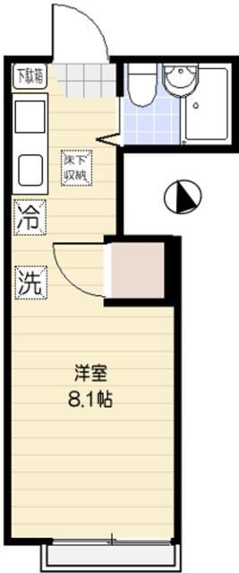 ジュネス福寿(ワンルーム/1階)の間取り写真