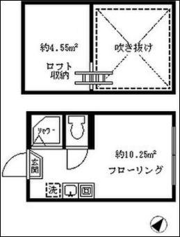 フェリスフルート(ワンルーム/1階)の間取り写真