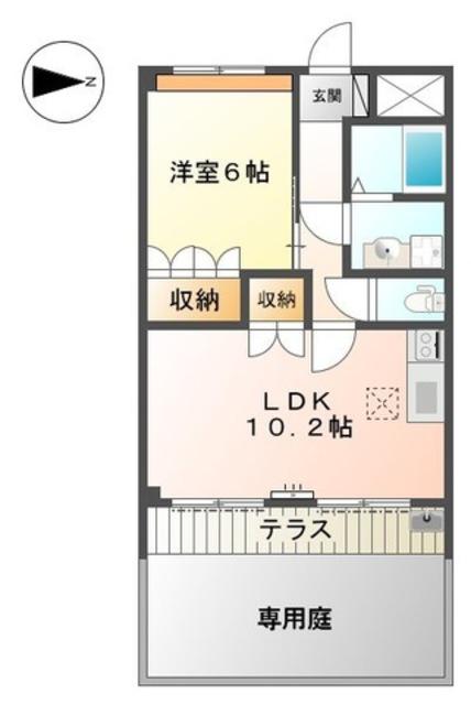JR和歌山線 打田駅 徒歩10分 2階建 築15年(1LDK/1階)の間取り写真
