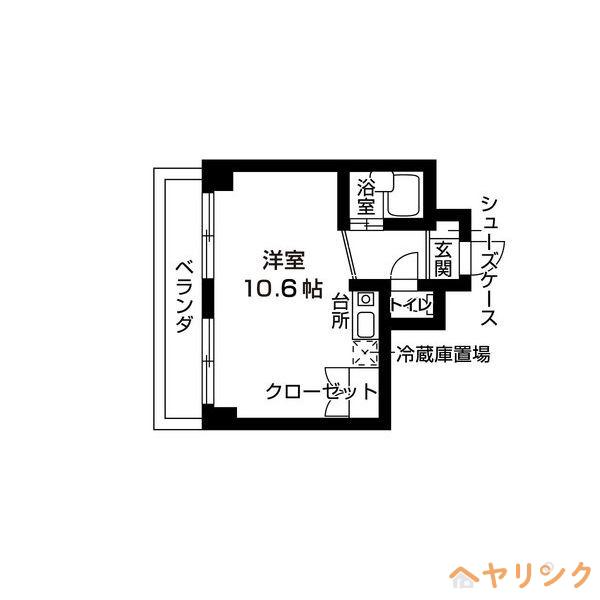 プランドール(ワンルーム/3階)の間取り写真