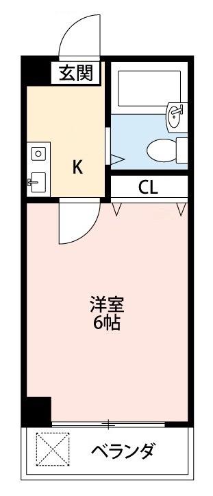 ROOK赤堤(ワンルーム/3階)の間取り写真