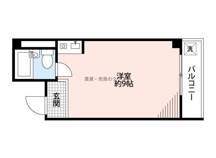 GRANDCUBE 大正通(ワンルーム/5階)の間取り写真