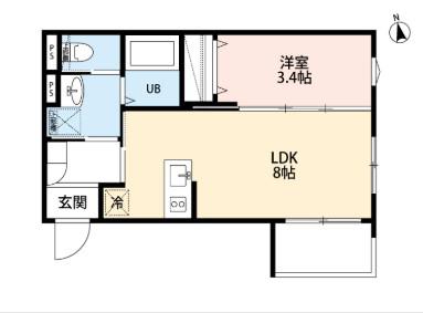 ROBOT HOME 三郷II(1LDK/3階)の間取り写真