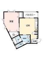 COLORS泉崎(1LDK/4階)の間取り写真