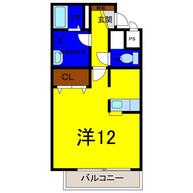 WILL GI(ワンルーム/3階)の間取り写真