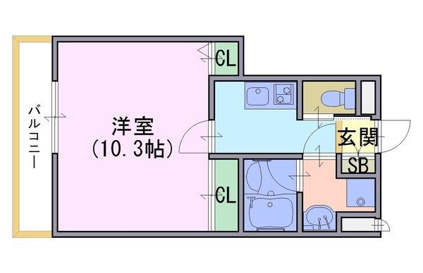 VORONA(1K/5階)の間取り写真
