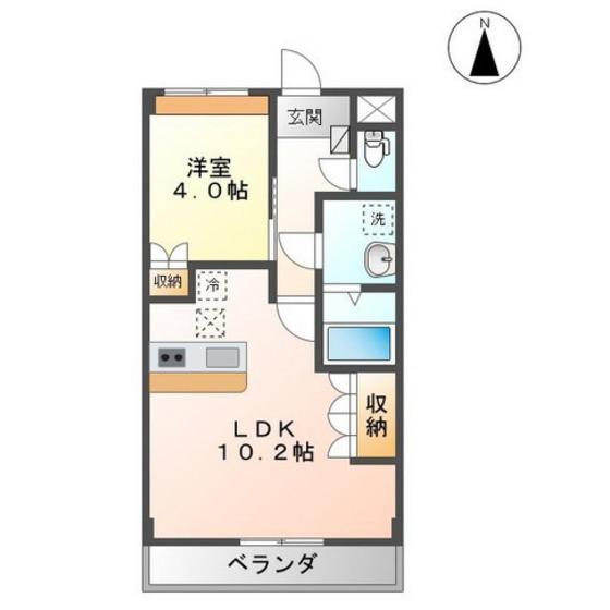 ヴィア グラン シャリオ(1LDK/1階)の間取り写真