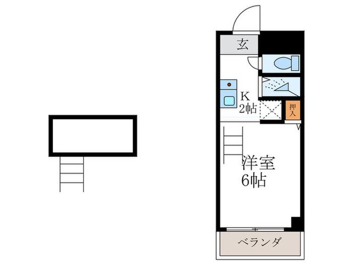 ハイムブルーメ(1K/1階)の間取り写真