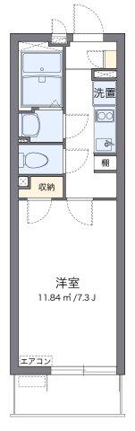 クレイノコスモ ウーノ(1K/2階)の間取り写真