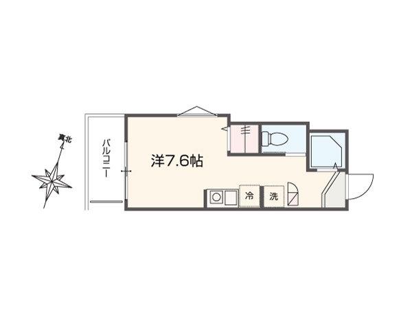 MELLAS西川口IV(ワンルーム/1階)の間取り写真