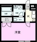 アンプルールフェールヨシノ(1K/3階)の間取り写真