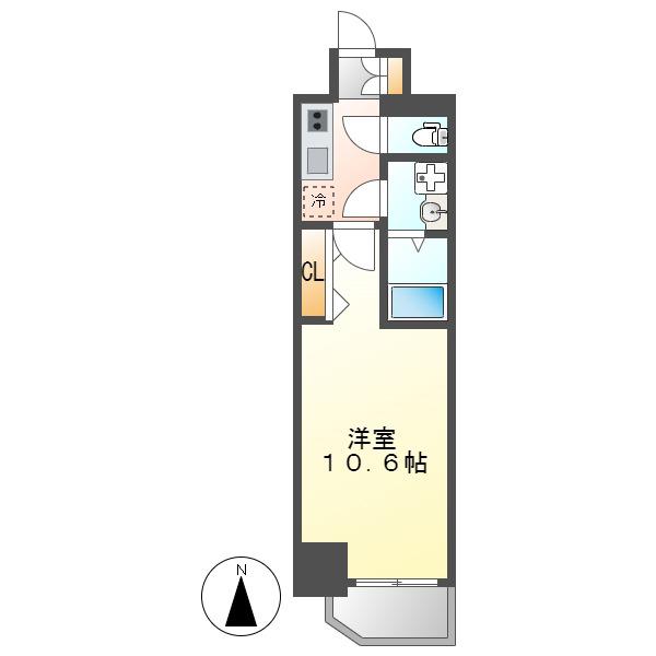 CRESTTAPP金山(1K/11階)の間取り写真
