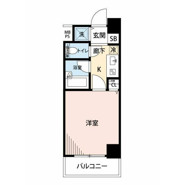 菱和パレス広尾(1K/3階)の間取り写真