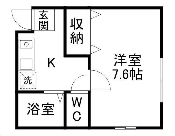 TS HOUSE(1K/2階)の間取り写真