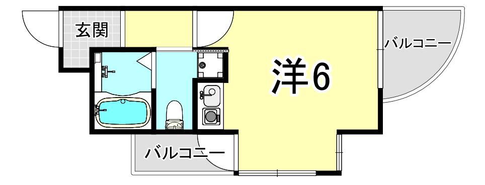 メゾンブランシェ大町(ワンルーム/3階)の間取り写真