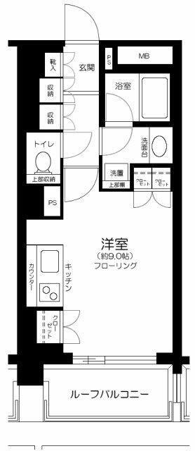 ダイナシティ高円寺(ワンルーム/6階)の間取り写真