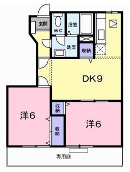 ガーデンハイツ大久保町II(2LDK/2階)の間取り写真