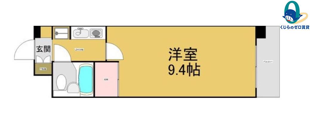 フィオーレ古出来(1K/2階)の間取り写真