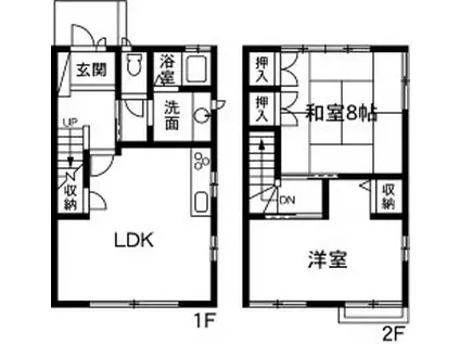 コーポプルータス(2LDK/1階)の間取り写真