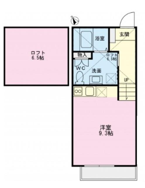 コンフォルト中山(1K/2階)の間取り写真