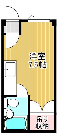 ハイツエスケー(ワンルーム/3階)の間取り写真
