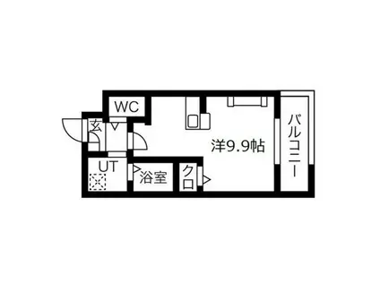 アルモカーサ三国ヶ丘(ワンルーム/3階)の間取り写真