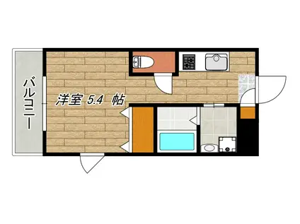 YSBLDVI(ワンルーム/4階)の間取り写真