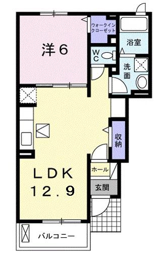 ベル・ラフォーレ(1LDK/1階)の間取り写真