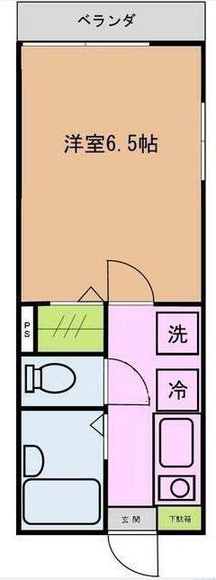 エクレールK花水台(1K/2階)の間取り写真