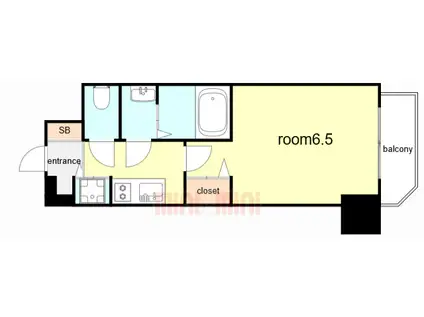 スワンズシティ神戸ウエスト(1K/11階)の間取り写真