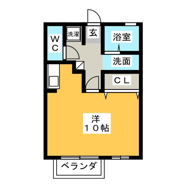 メゾン・ド・ベガ(ワンルーム/2階)の間取り写真