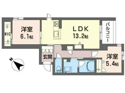 クアドリフォリオ浦和美園(2LDK/3階)の間取り写真