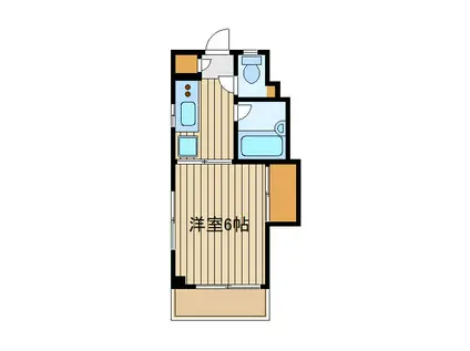 第2和光ビル(1K/2階)の間取り写真