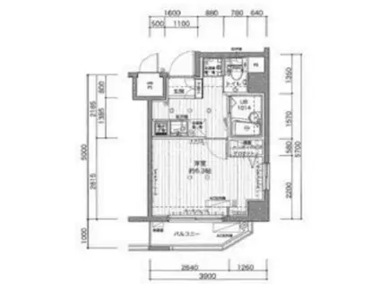 ヴェローナ多摩川(1K/4階)の間取り写真