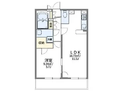レオパレスSIII(1LDK/3階)の間取り写真