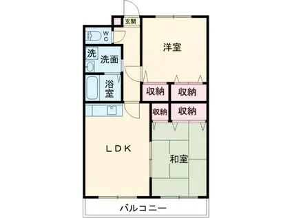 ミルフィーユ門井(2LDK/4階)の間取り写真