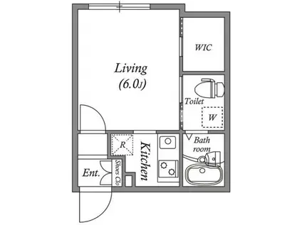 MODULOR祐天寺(1LDK/2階)の間取り写真