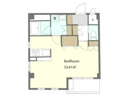 ALIVIS船橋ウエスト(ワンルーム/5階)の間取り写真