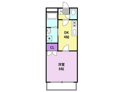 サクセス75(1DK/6階)の間取り写真