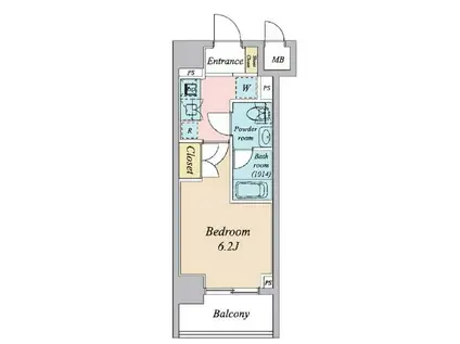 プライマル大森(1K/2階)の間取り写真
