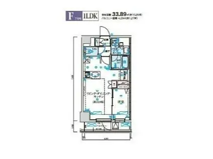 リヴシティ初台(1LDK/6階)の間取り写真
