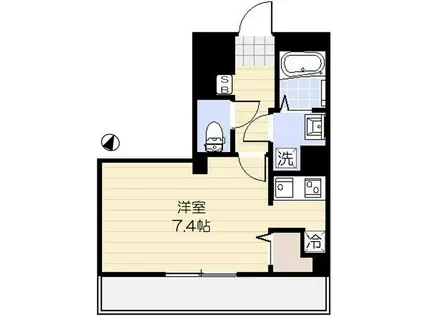 サンシエ大宮(ワンルーム/4階)の間取り写真