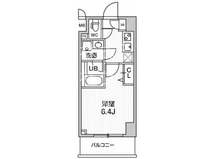オルタナ横濱阪東橋(1K/5階)の間取り写真