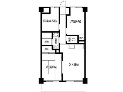 ラフィネ相武台II(3DK/2階)の間取り写真