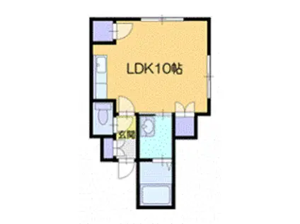 URBAN(ワンルーム/2階)の間取り写真