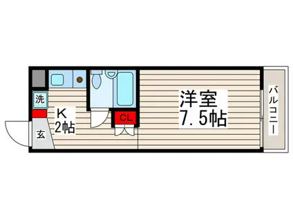 ルミエール東葛西II(1K/3階)の間取り写真