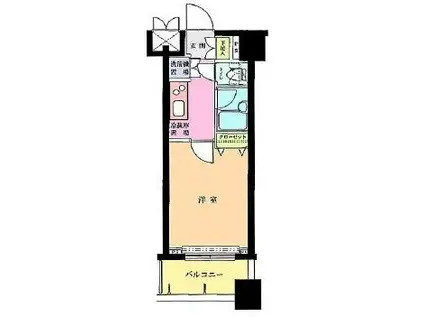 ルーブル両国(1K/6階)の間取り写真