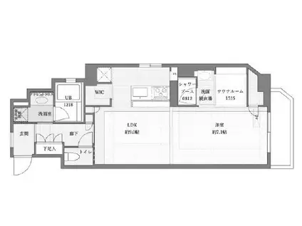 ドゥーエ参宮橋(1LDK/2階)の間取り写真